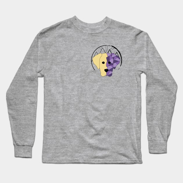 Geometric Yellow Lab Long Sleeve T-Shirt by Kali Farnsworth